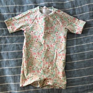Minnow Swim Baby Girl Swim Rashguard one piece